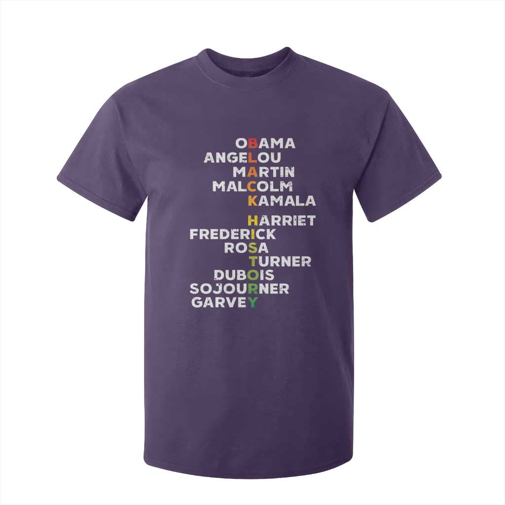 Black History Leaders T Shirt For Kid Martin Malcolm Harriet Obama