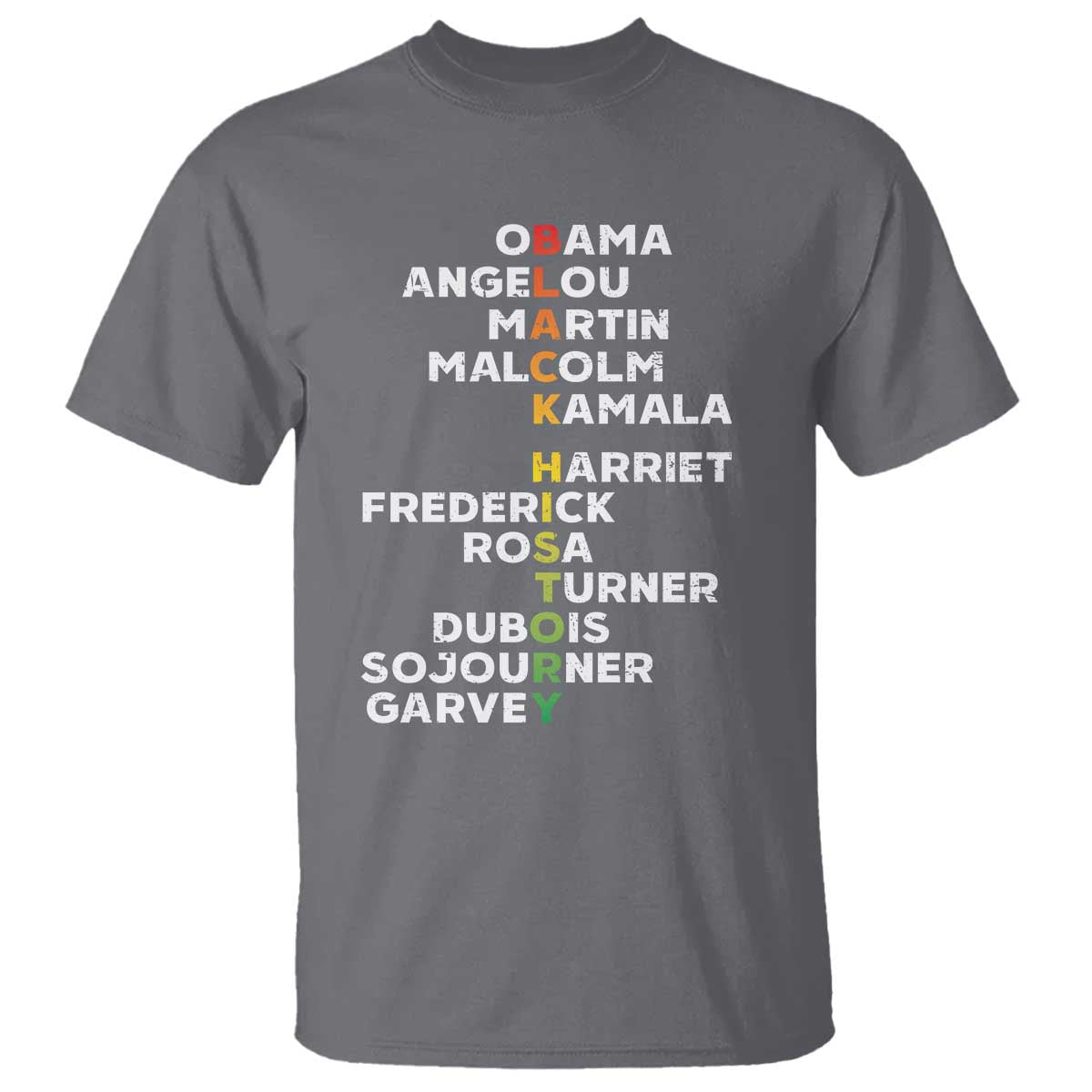 Black History Leaders T Shirt Martin Malcolm Harriet Obama