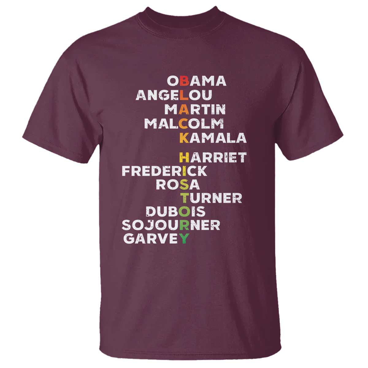 Black History Leaders T Shirt Martin Malcolm Harriet Obama