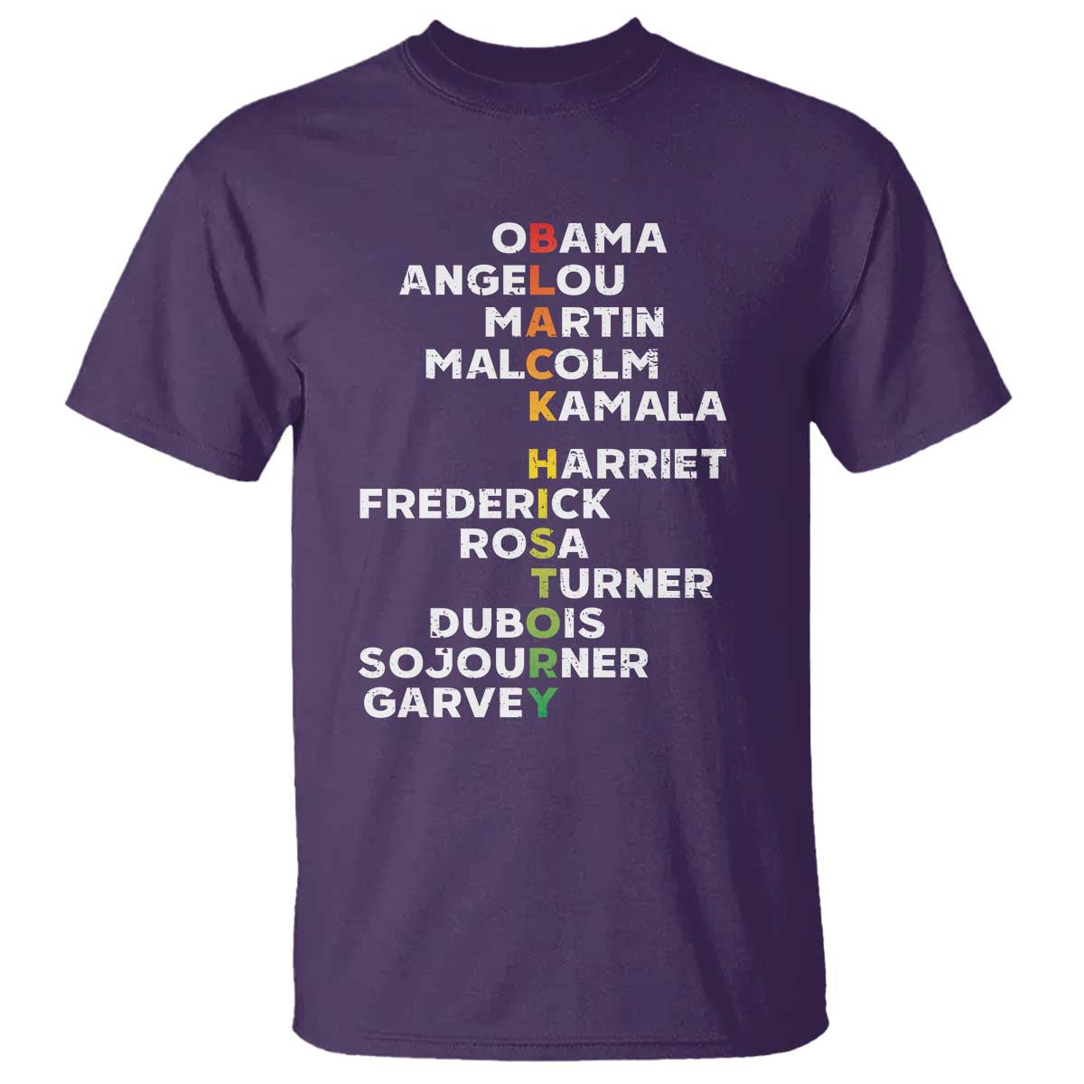 Black History Leaders T Shirt Martin Malcolm Harriet Obama