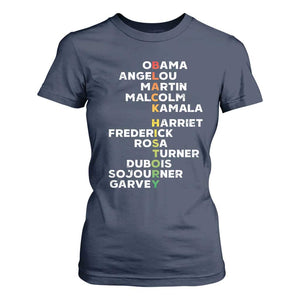 Black History Leaders T Shirt For Women Martin Malcolm Harriet Obama