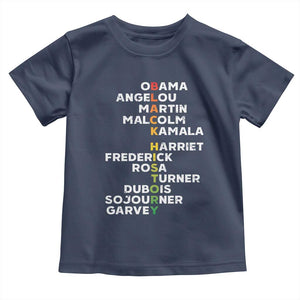 Black History Leaders Toddler T Shirt Martin Malcolm Harriet Obama