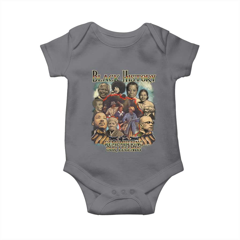 Black History Baby Onesie Remembering Our Legends Martin Malcolm Rosa Harriet Frederick
