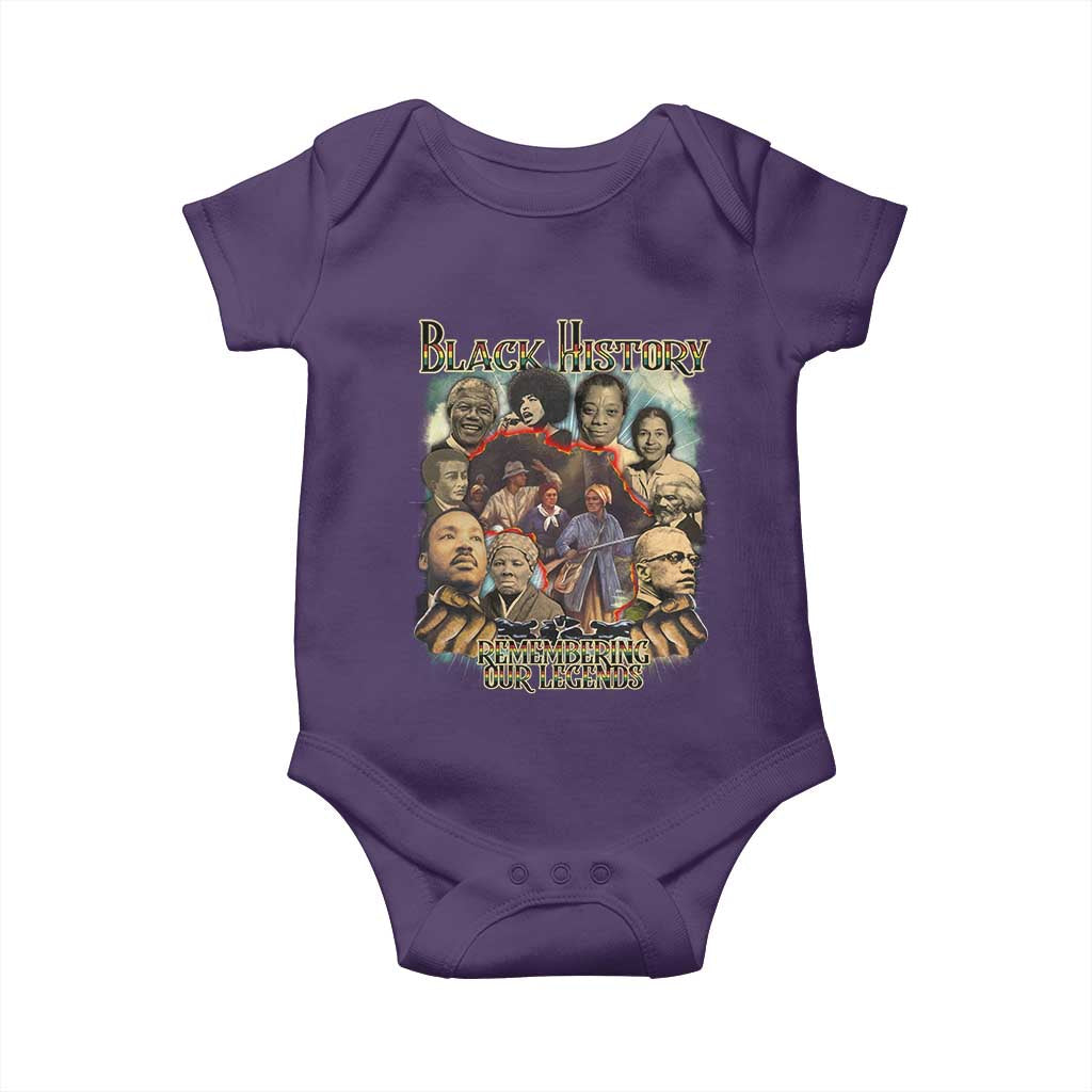 Black History Baby Onesie Remembering Our Legends Martin Malcolm Rosa Harriet Frederick