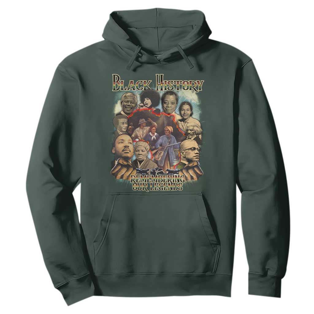 Black History Hoodie Remembering Our Legends Martin Malcolm Rosa Harriet Frederick