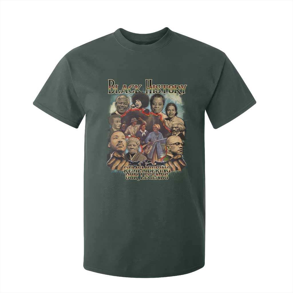 Black History T Shirt For Kid Remembering Our Legends Martin Malcolm Rosa Harriet Frederick
