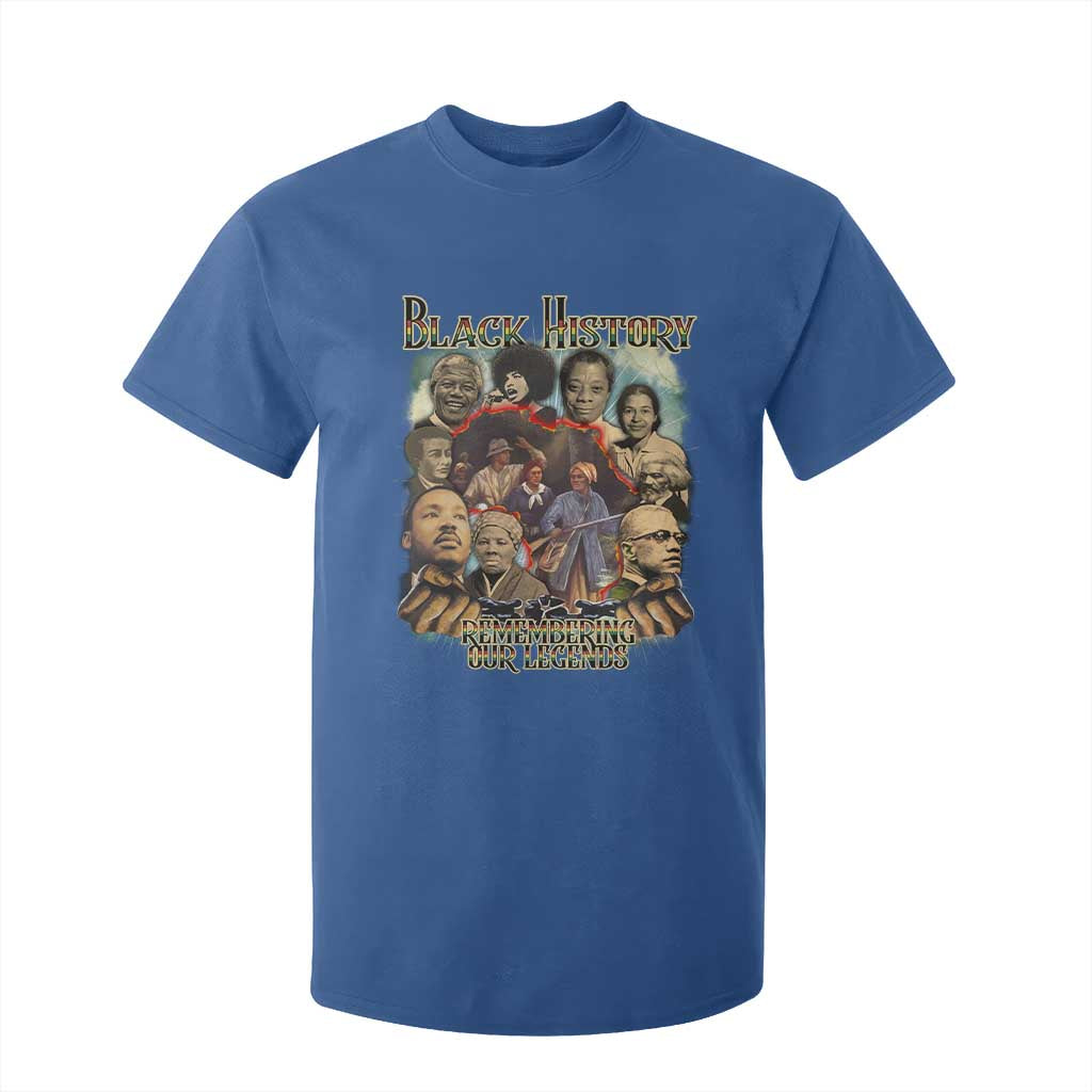 Black History T Shirt For Kid Remembering Our Legends Martin Malcolm Rosa Harriet Frederick