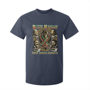 Support Black History 365 Days A Year T Shirt For Kid Martin MLK Malcolm X Rosa Parks Kamala Harris