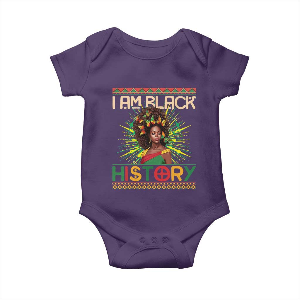 I Am Black History Baby Onesie African American Women Pretty Butterfly