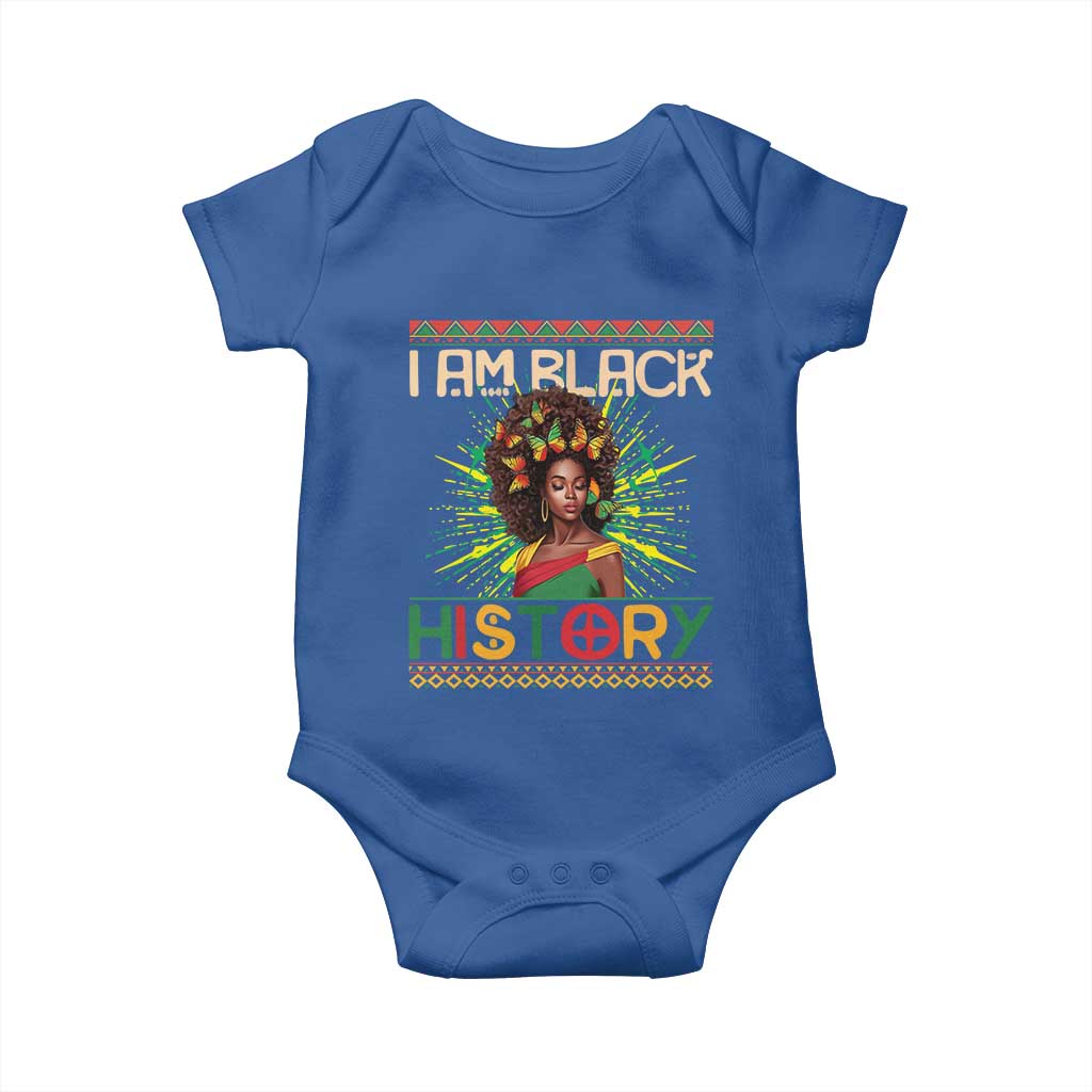 I Am Black History Baby Onesie African American Women Pretty Butterfly