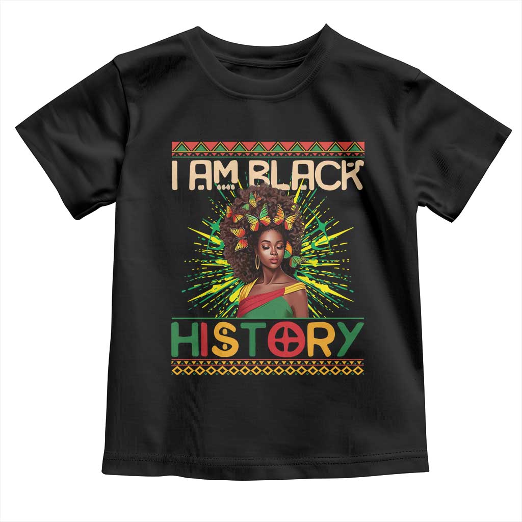 I Am Black History Baby Shirt African American Women Pretty Butterfly