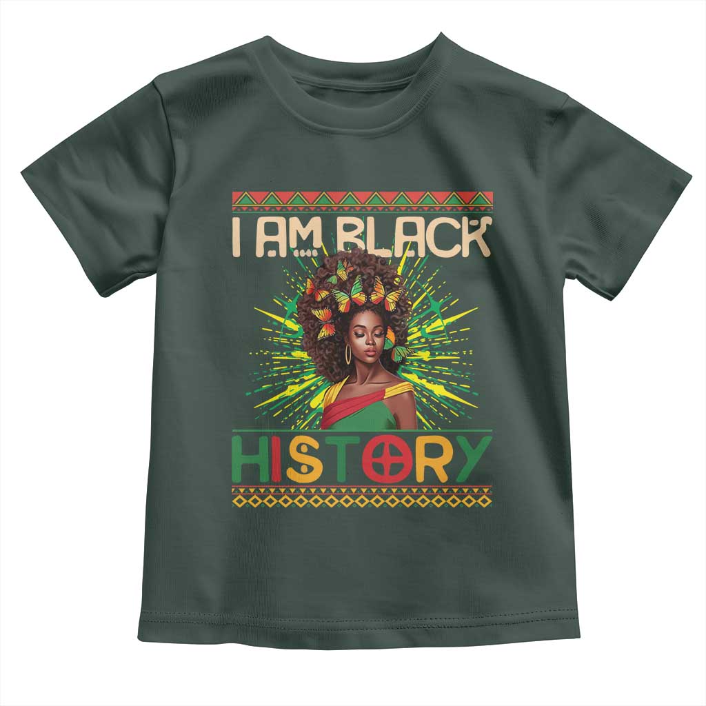 I Am Black History Baby Shirt African American Women Pretty Butterfly