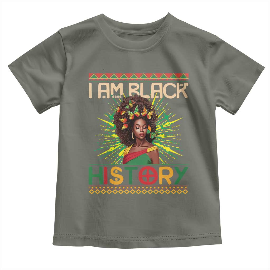 I Am Black History Baby Shirt African American Women Pretty Butterfly