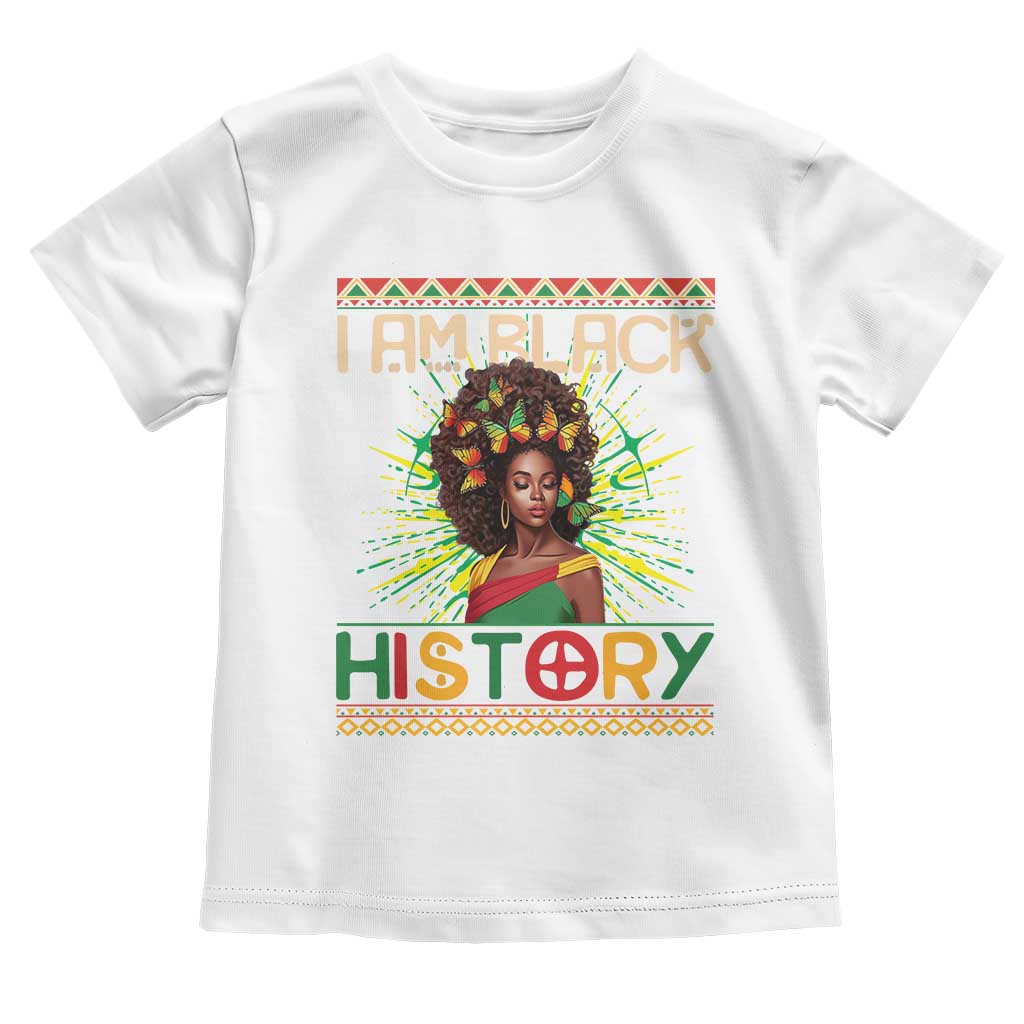 I Am Black History Baby Shirt African American Women Pretty Butterfly