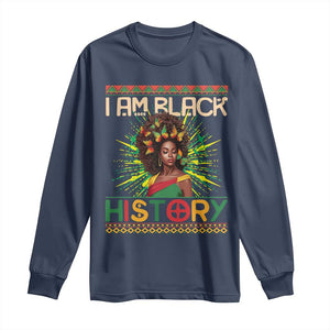 I Am Black History Long Sleeve Shirt African American Women Pretty Butterfly