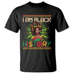 I Am Black History T Shirt African American Women Pretty Butterfly