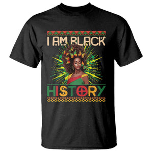 I Am Black History T Shirt African American Women Pretty Butterfly