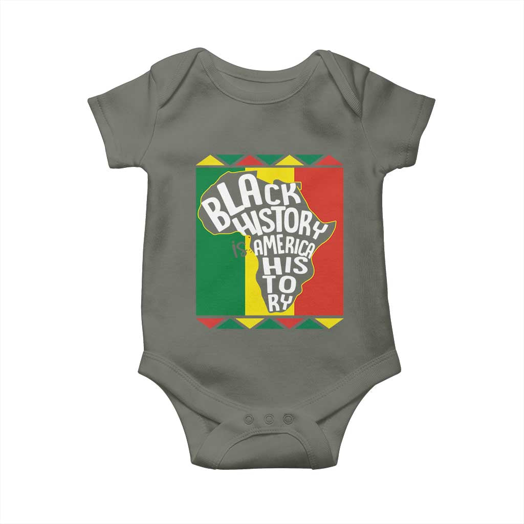 African American Pride Baby Onesie Black History Is American History Patriotic