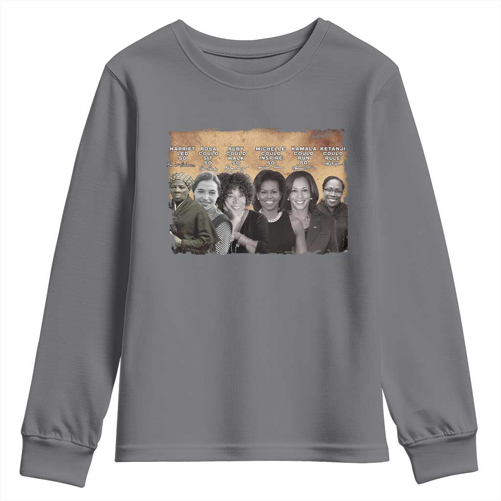 Black Women History Youth Sweatshirt Harriet Led So Rosa Could Sit Black History