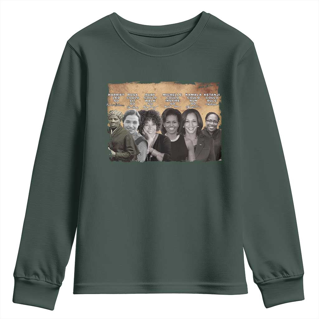 Black Women History Youth Sweatshirt Harriet Led So Rosa Could Sit Black History
