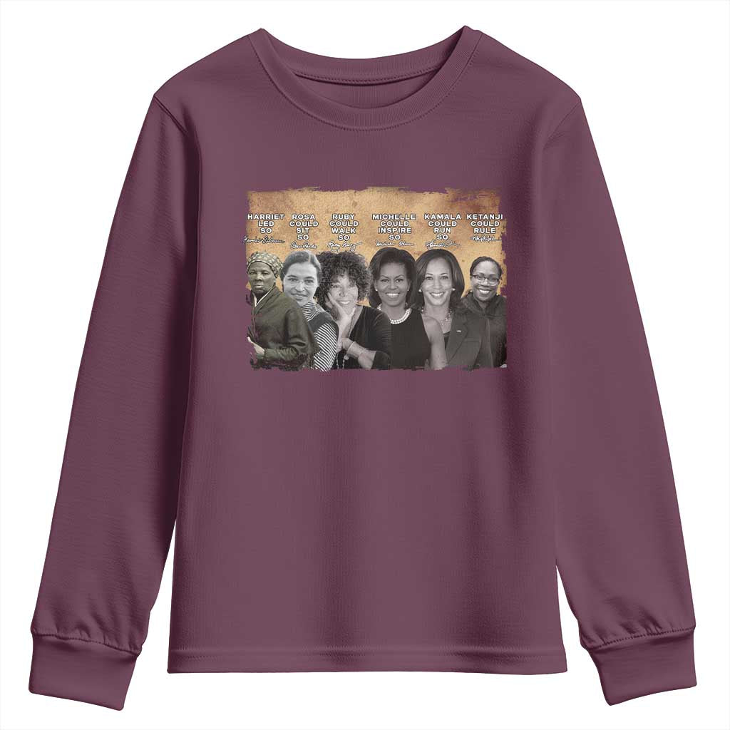 Black Women History Youth Sweatshirt Harriet Led So Rosa Could Sit Black History