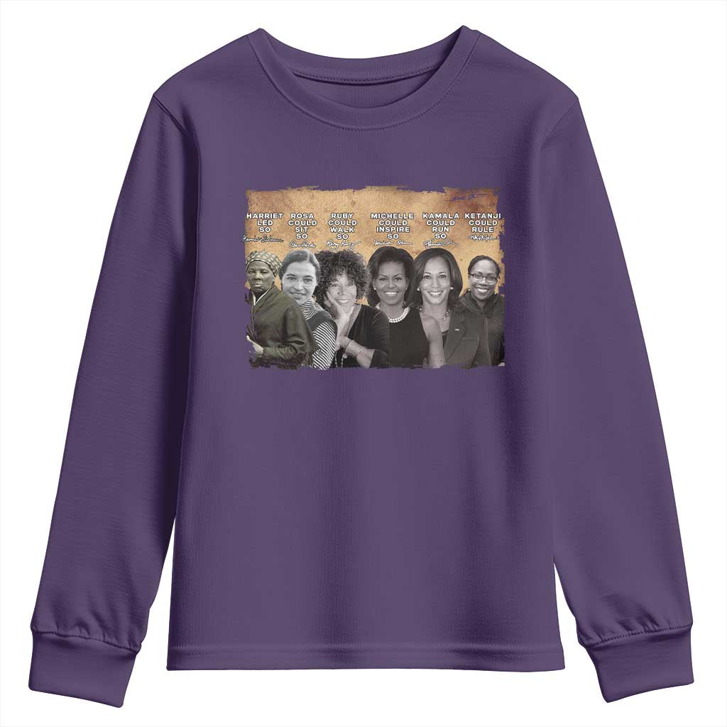 Black Women History Youth Sweatshirt Harriet Led So Rosa Could Sit Black History