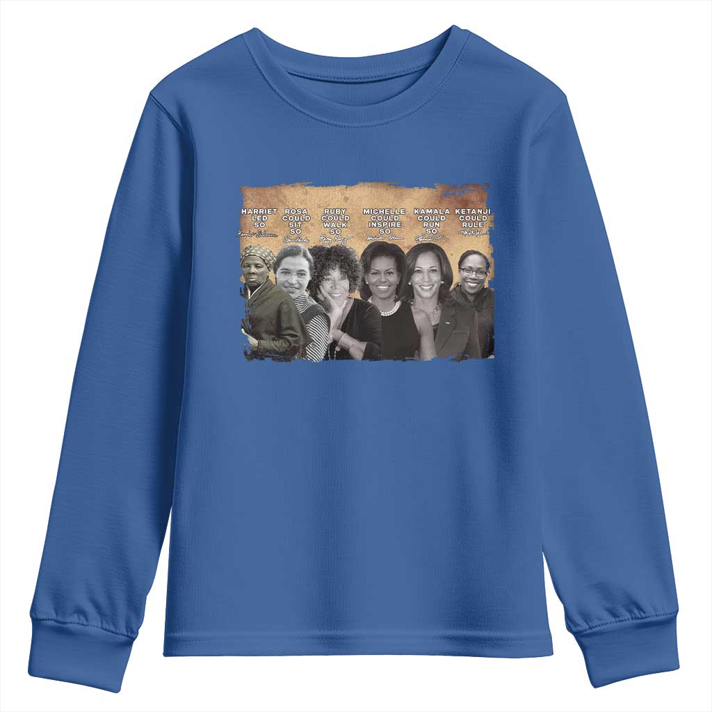 Black Women History Youth Sweatshirt Harriet Led So Rosa Could Sit Black History