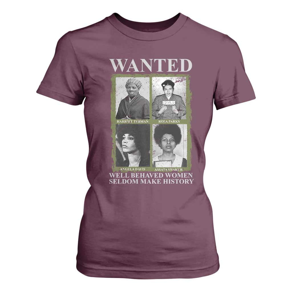 Black Women History T Shirt For Women Harriet Tubman Rosa Parks Angela Davis Assata Shakur