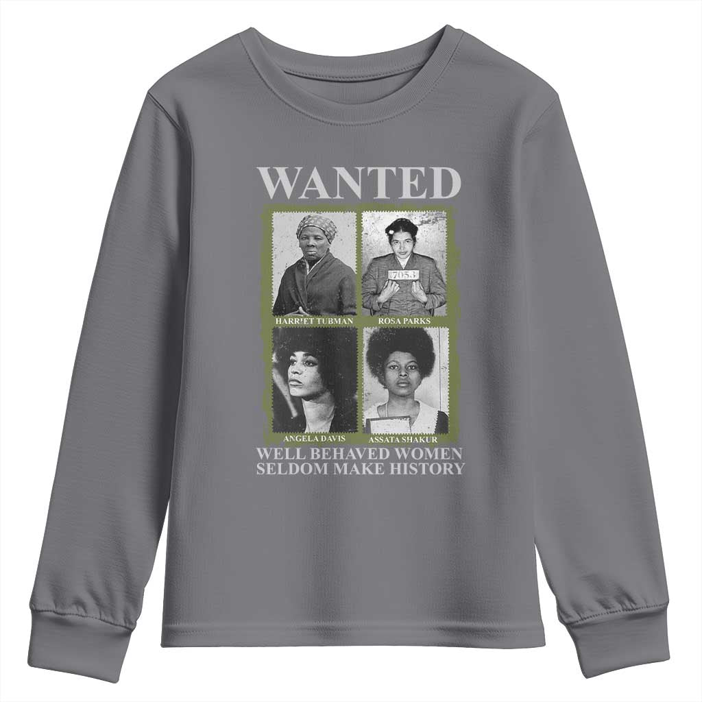 Black Women History Youth Sweatshirt Harriet Tubman Rosa Parks Angela Davis Assata Shakur