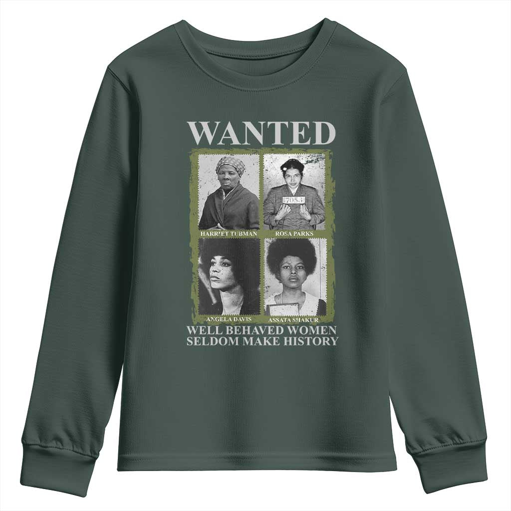 Black Women History Youth Sweatshirt Harriet Tubman Rosa Parks Angela Davis Assata Shakur