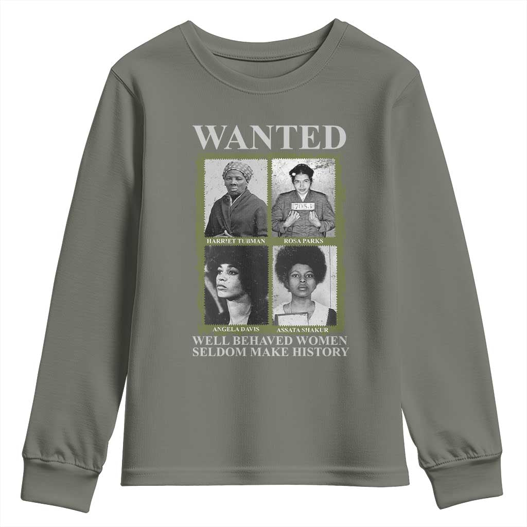 Black Women History Youth Sweatshirt Harriet Tubman Rosa Parks Angela Davis Assata Shakur