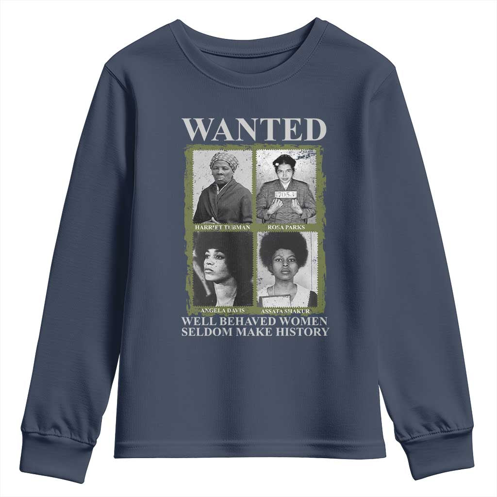 Black Women History Youth Sweatshirt Harriet Tubman Rosa Parks Angela Davis Assata Shakur