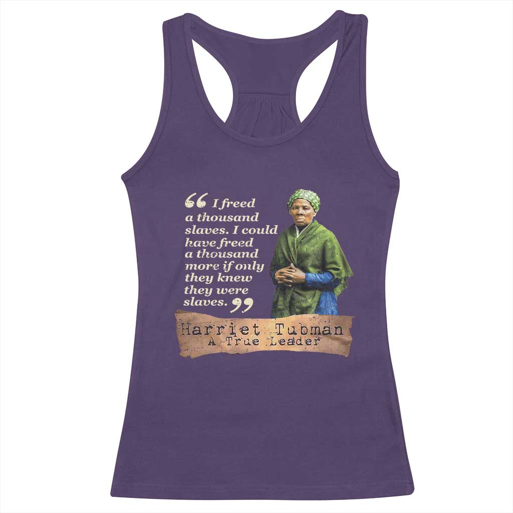 Harriet Tubman Racerback Tank Top If Only They Knew They Were Slaves Black History