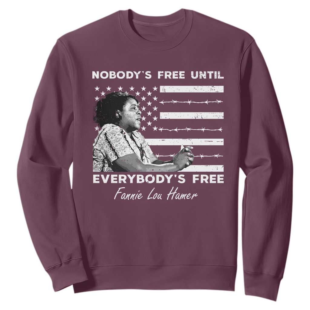 Fannie Lou Hamer Sweatshirt Nobody's Free Until Everybody's Free Black History