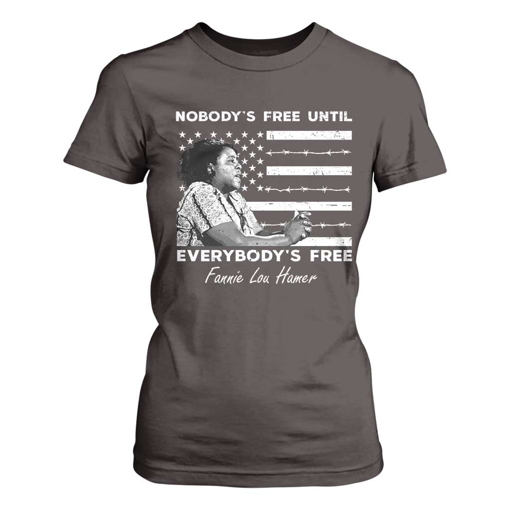 Fannie Lou Hamer T Shirt For Women Nobody's Free Until Everybody's Free Black History