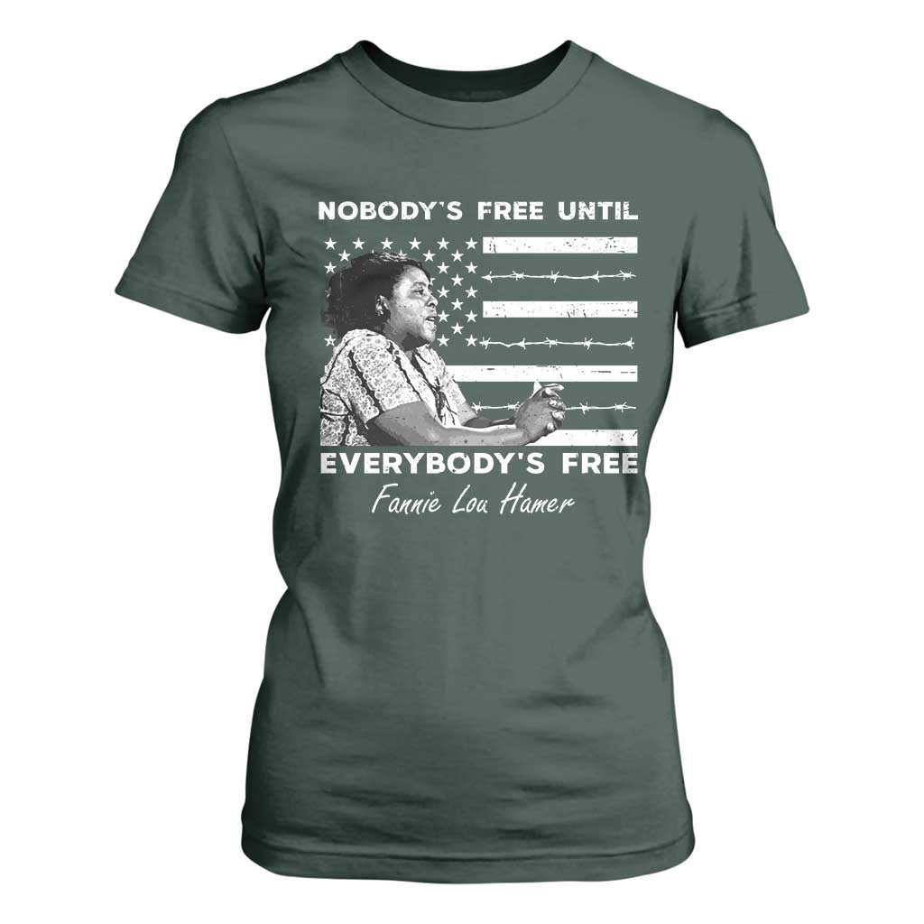 Fannie Lou Hamer T Shirt For Women Nobody's Free Until Everybody's Free Black History