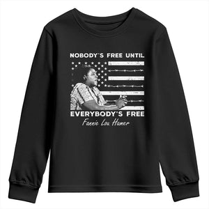 Fannie Lou Hamer Youth Sweatshirt Nobody's Free Until Everybody's Free Black History
