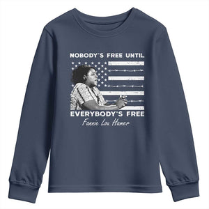 Fannie Lou Hamer Youth Sweatshirt Nobody's Free Until Everybody's Free Black History