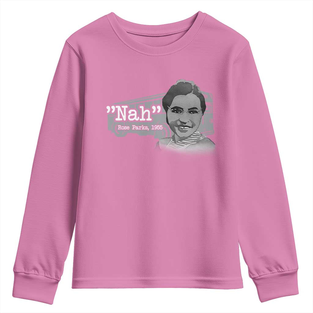 Nah Rosa Parks Youth Sweatshirt Bus 1955 Black History Month
