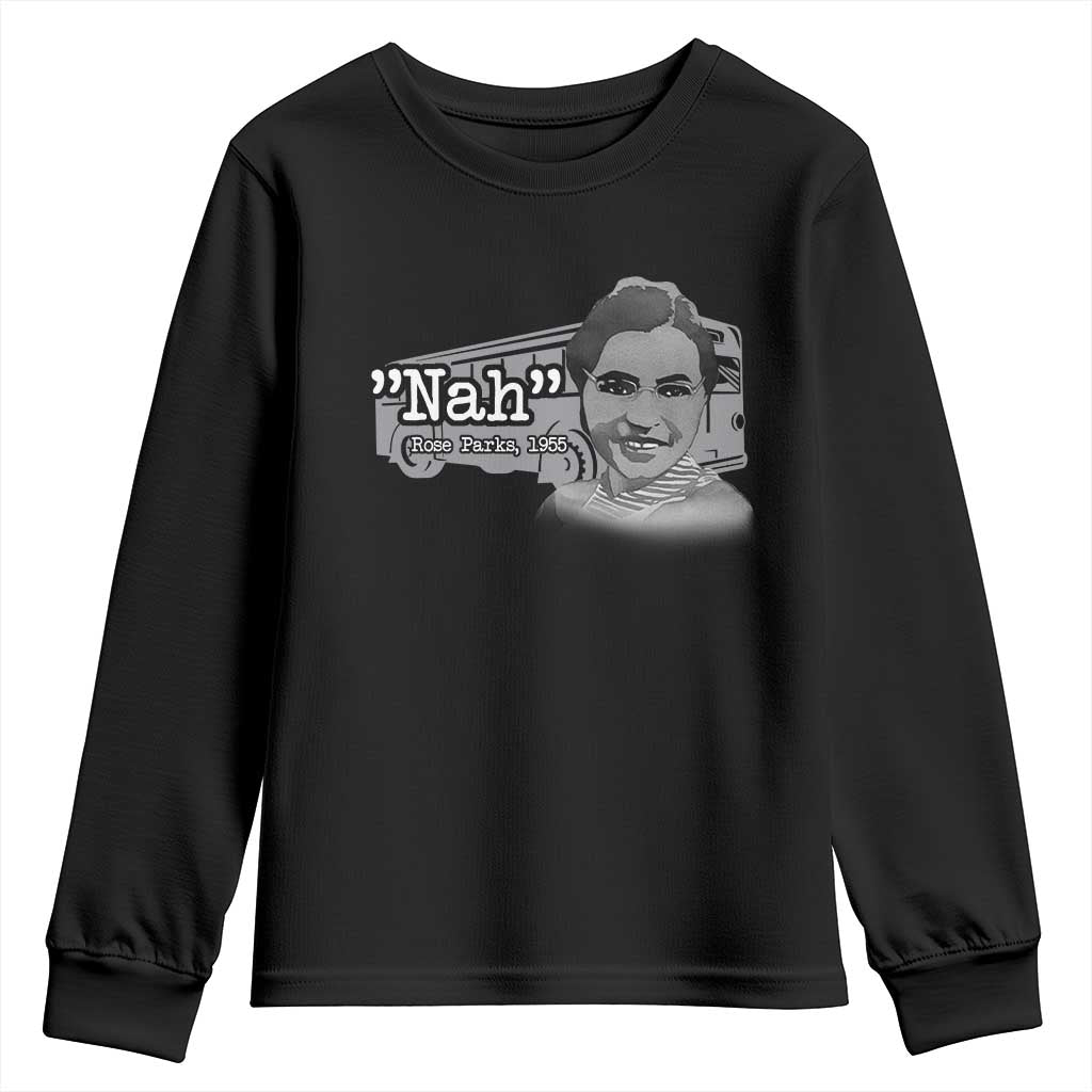 Nah Rosa Parks Youth Sweatshirt Bus 1955 Black History Month