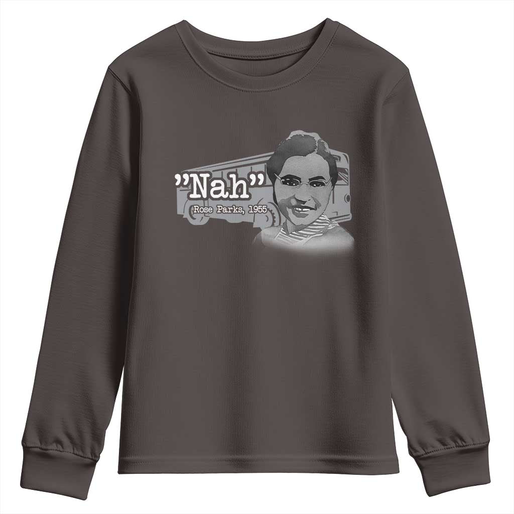 Nah Rosa Parks Youth Sweatshirt Bus 1955 Black History Month