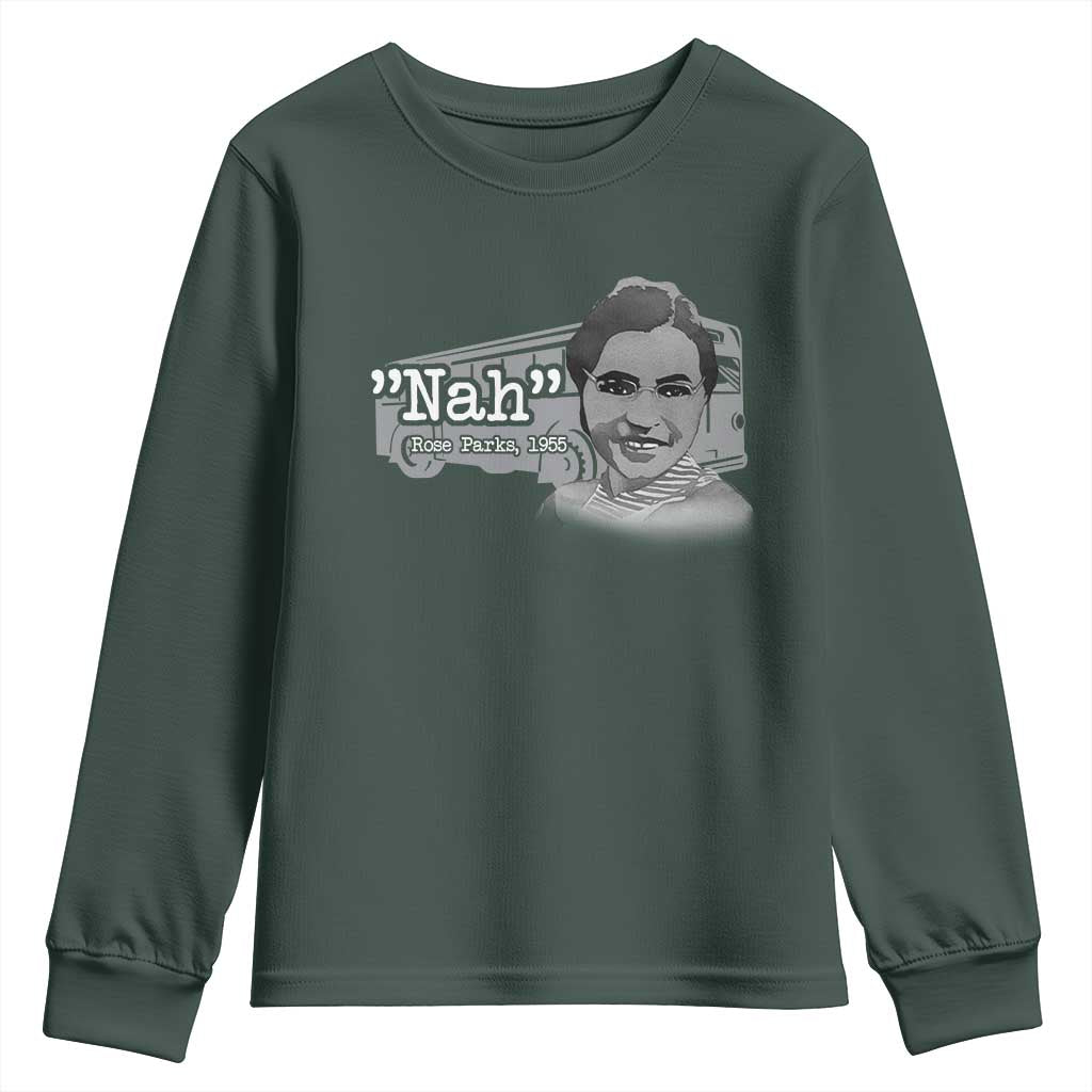 Nah Rosa Parks Youth Sweatshirt Bus 1955 Black History Month