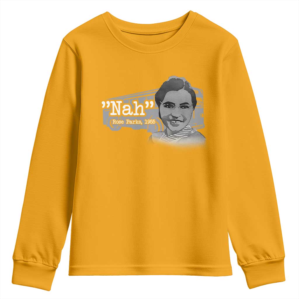Nah Rosa Parks Youth Sweatshirt Bus 1955 Black History Month