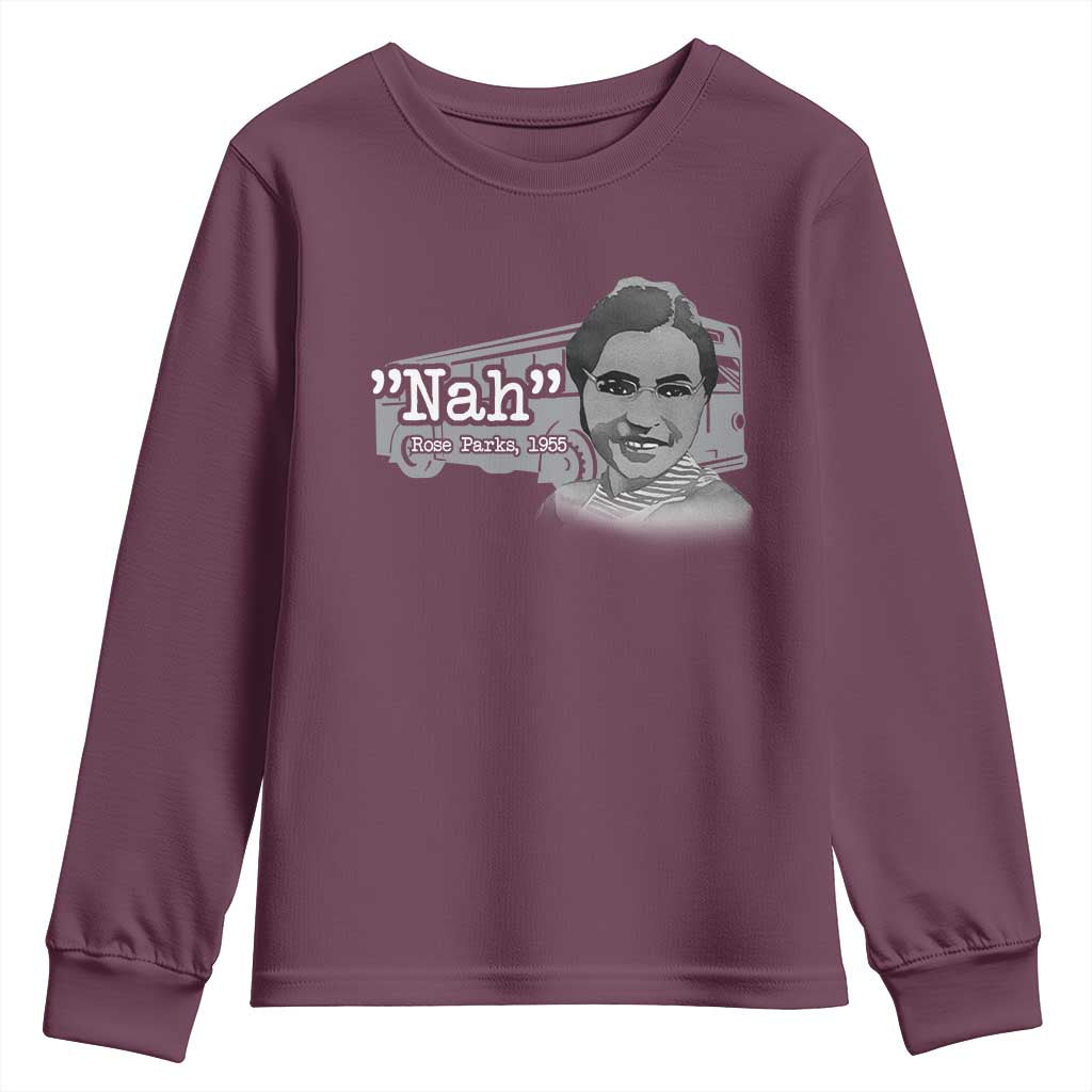 Nah Rosa Parks Youth Sweatshirt Bus 1955 Black History Month