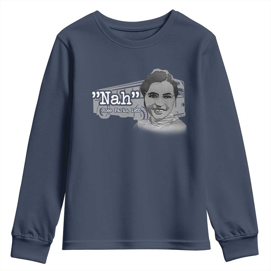 Nah Rosa Parks Youth Sweatshirt Bus 1955 Black History Month