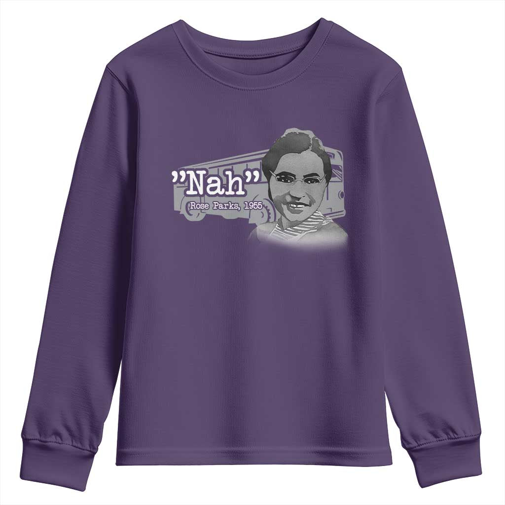 Nah Rosa Parks Youth Sweatshirt Bus 1955 Black History Month