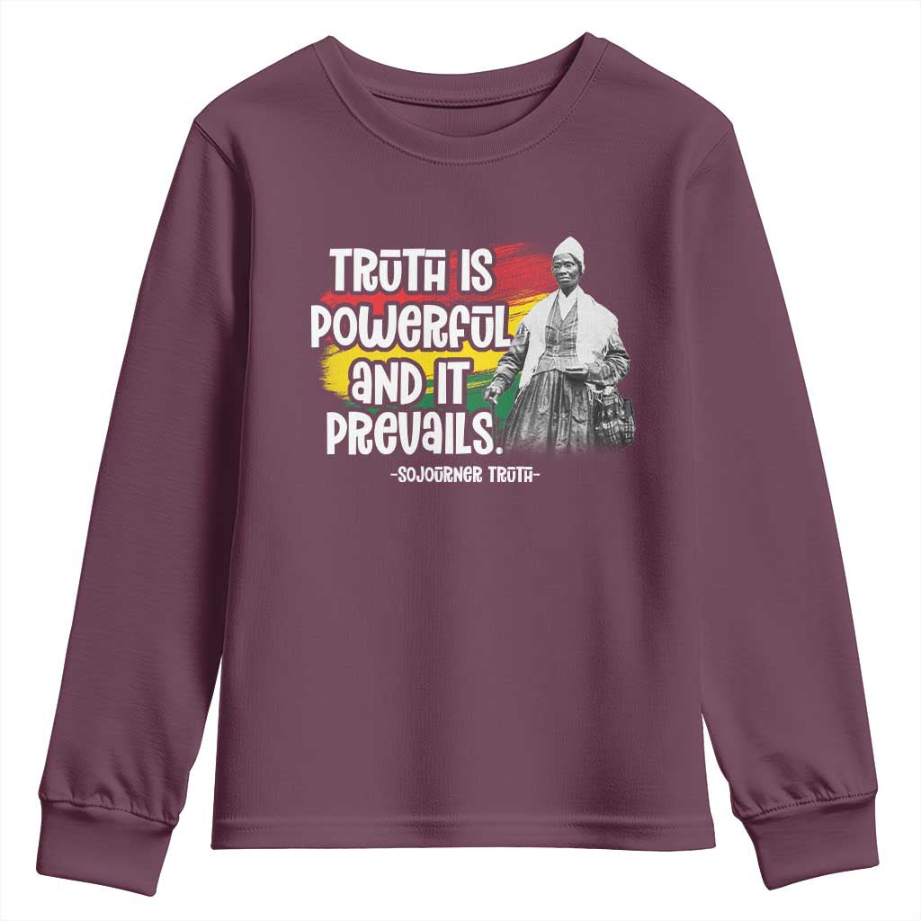 Sojourner Truth Youth Sweatshirt Truth Is Powerful And It Prevails Black History