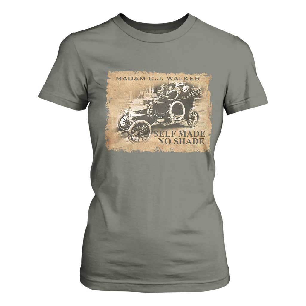 Madam C.J. Walker T Shirt For Women Self Made No Shade Black History