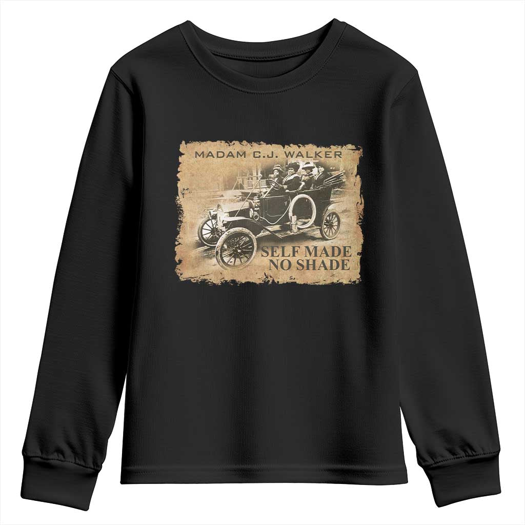 Madam C.J. Walker Youth Sweatshirt Self Made No Shade Black History