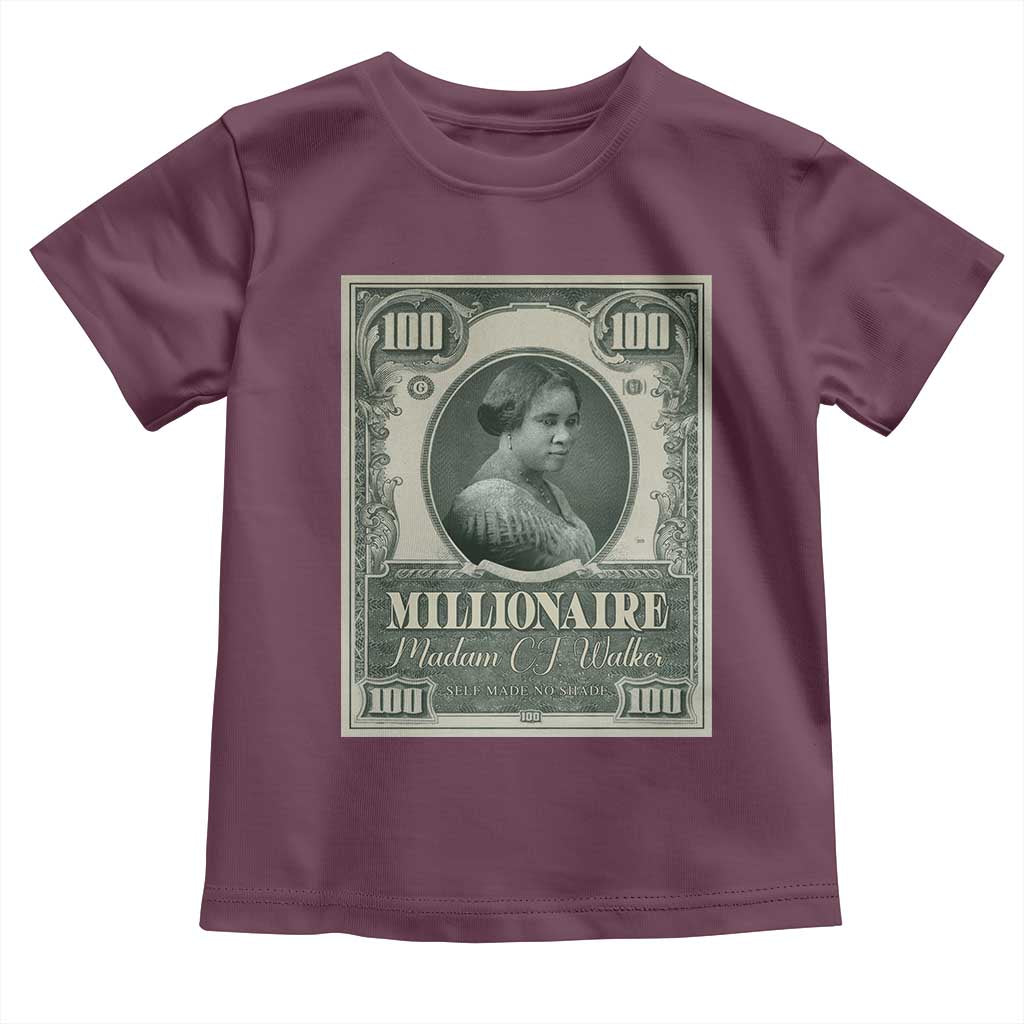 Madam C.J. Walker Toddler T Shirt Millionaire Black Women Pride